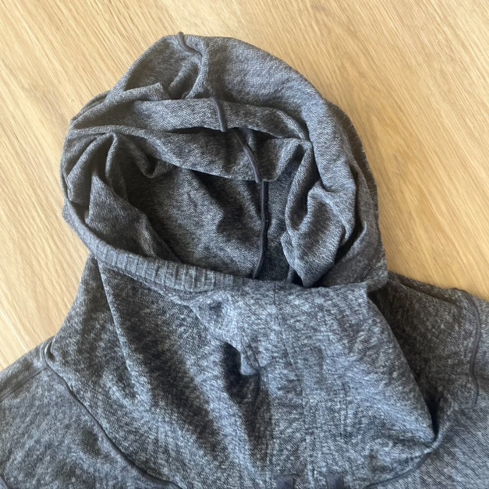 Moving Comfort Chic Hoodie Hooded Shirt Gray Funnel Neck Medium - Picture 7 of 9